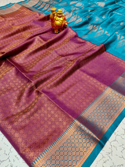 Contrast Blouse Saree