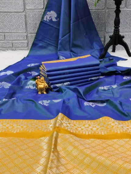 Blue Soft Silk Sarees Price