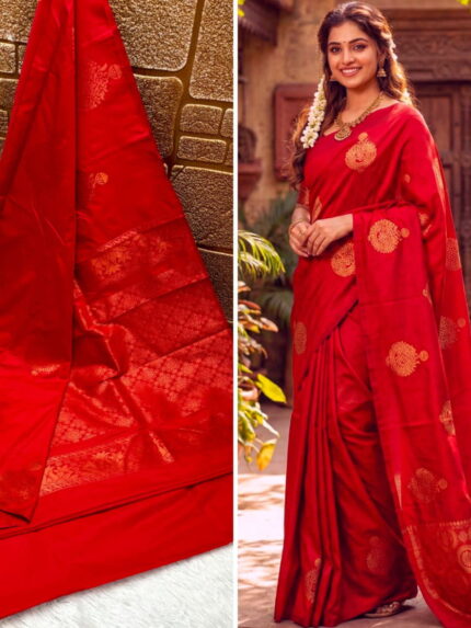 Orange Kanchi Special Soft Silk Sarees